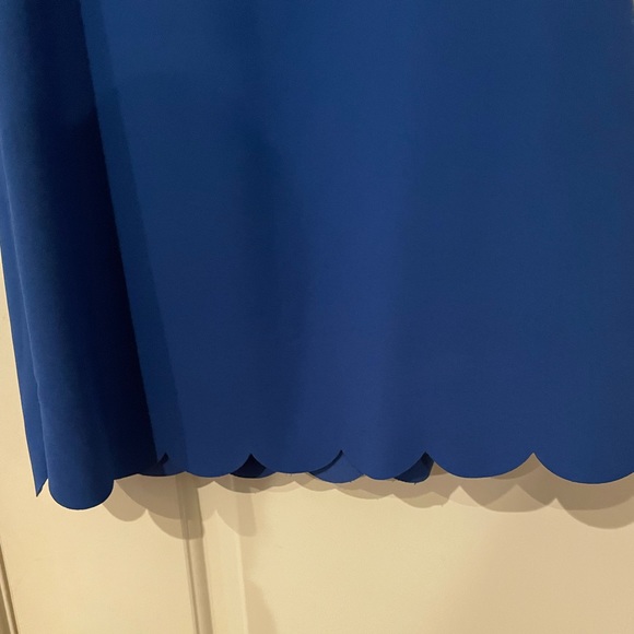 J. Crew Blue Scalloped Dress (Size 6) - Picture 3 of 9
